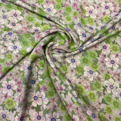 Viscose- Bloemen -  €15/m